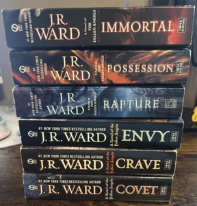 Complete FALLEN ANGELS SERIES Books 1-6 Paperback Lot Set By J.R. WARD Immortal - Picture 1 of 8