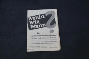 alter Druck Fahrplan Dresden  old vintage Sammler Werbung  - Bild 1 von 12