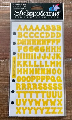 Vintage NIP Stickopotamus Binder Stickers Yellow Letters Photo Safe - Image 1 of 2