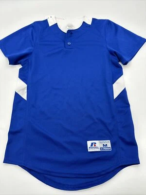 Russell Athletic T-Shirt Youth Boy Medium Multicolor Embroidered Henley…#7962 - Image 1 of 4