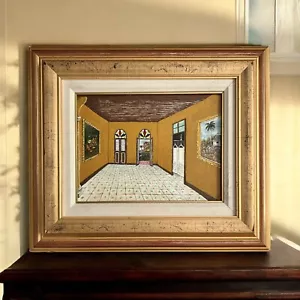"Zimmer mit Aussicht" - Mid Century Modern (70er Jahre) Stillleben Ölgemälde - Bild 1 von 7