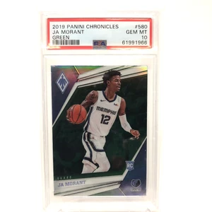 Ja Morant 2019-20 Panini Chronicles Phoenix Green Prizm Rookie PSA 10 GEMA COMO NUEVO - Imagen 1 de 2