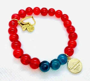 AGATE ABACUS & RED CHERRY 8mm BEADS TALISMAN - Picture 1 of 3