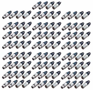 (50 EACH) NEUTRIK NC3MXX 3-Pin XLRM & NC3FXX 3-Pin XLRF Cable Mount - Nickel - Bild 1 von 1