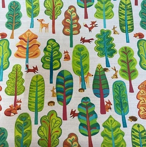 Tela de algodón Fryetts Funky Forest, para tapicería/cortinas/cojín/artesanía. - Imagen 1 de 5