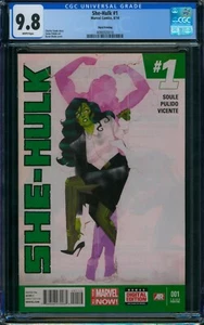 She-Hulk #1 (2014) 🌟 CGC 9.8 🌟 3RD PRINT GREEN BORDER VARIANT Marvel Comic - Imagen 1 de 2