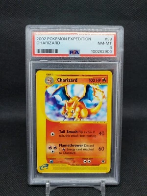 2002 Charizard 39/165 Expedition Rare PSA 8 Pokemon TCG  - Image 1 of 2