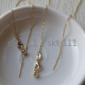 14k Universal Necklace Bracelet Accessories  flat 0 chain 1.0 thin telescopic