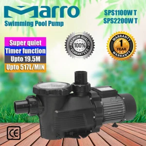 Super Quiet SWIMMING POOL PUMP SELF-PRIMING FILTER WATER CHLORINE COMPATIBLE - Picture 1 of 4
