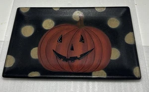Bandeja Decorativa Vintage Halloween Calabaza Jack O Linterna Plato Otoño Decoración - Imagen 1 de 10