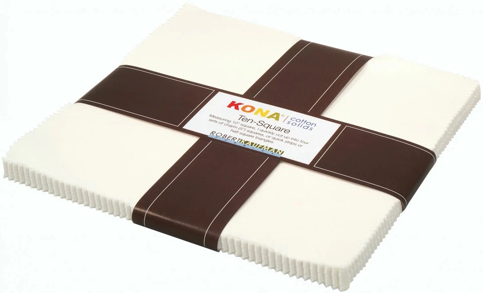 TEN-121-42 - 10in x 10in - Kona Cotton Solids - Snow - 42pcs Layer Cake - Image 1 of 1