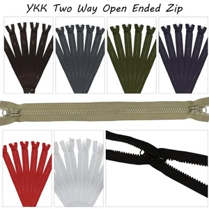 YKK Heavy Duty 2-Way Zip Open-End Plastic Teeth Zipper for Coats Jackets Ski - Picture 1 of 44