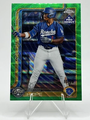 2025 Topps Pro Debut #PDC-139 Zyhir Hope - Green Wave Refractor /99 - Image 1 of 3