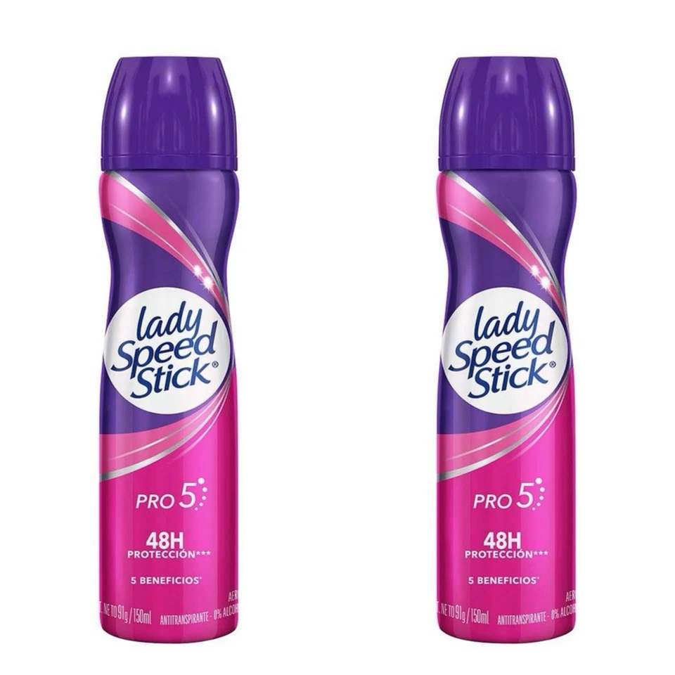 Pack de 2 desodorantes profesionales Lady Speed Stick 48 horas protección Foto 1 de 1