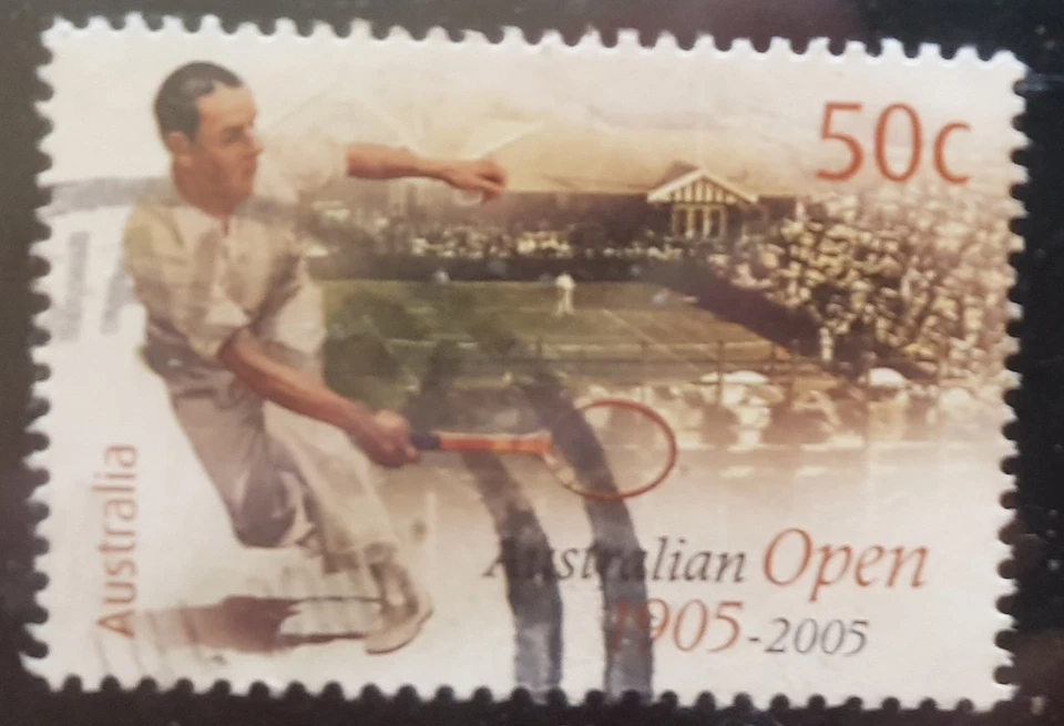 Australia 2005 Australian tennis open 100 years 50c stamp fine used — 第 1/1 张图片