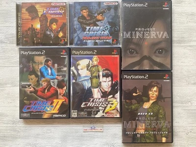 SONY PS 1  2 Time Crisis 2 3 & Project Titan & Project Minerva set from Japan - Image 1 of 4