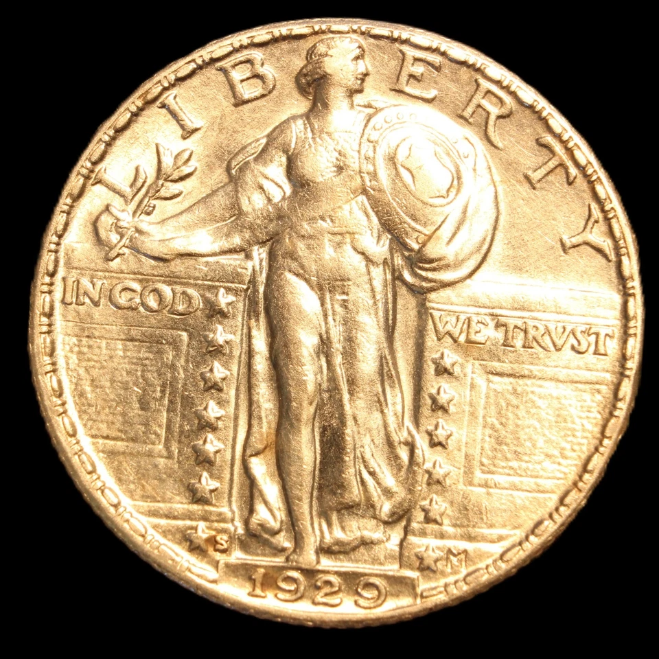 1929-S Standing Liberty Silver Quarter GEM BU - SVN529 - Image 1 of 4