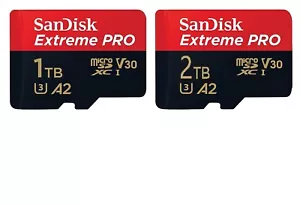 Drones y teléfonos inteligentes de grabación de video para juegos SanDisk EXREME PRO 1 TB 2 TB Micro SD - Imagen 1 de 5