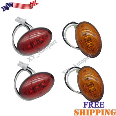 For 2003-2010 Ford F350 F450 Amber/Red Side Fender Marker Dually Bed LED Light - Image 1 of 4