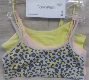 Calvin Klein Girls 3 Pack Bralettes Size Small 6 6X Years NWT dance sports top - Picture 1 of 7