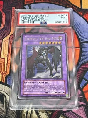 PSA 9 Elemental Hero Dark Neos (Ultimate Rare)-POTD-EN033 1st Edition Yugioh - Image 1 of 2
