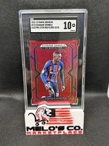 2022-2023 Panini Obsidian Red Flood Electric Etch Ousmane Dembele 10/10 SGC 10 - Picture 1 of 2