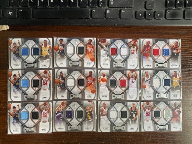 19-2009-10 SP Game Used Combo Materials/3 Star Watches/Fabric Foursomes Jsy lot - Image 1 of 4