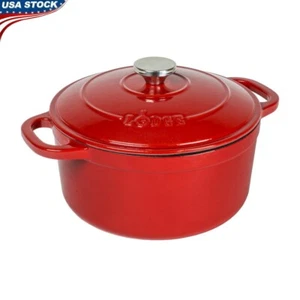 Enameled Cast Iron Dutch Oven 5.5qt Induction Oven Safe Cooking Pot Cookware New - Picture 1 of 7