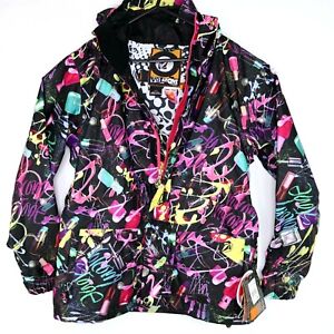 Volcom Station Insulated Snowboard Jacket Womens Small Multicoloured