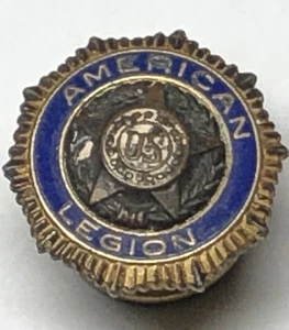 Vintage sterling silver American legion Cufflink/button - Picture 1 of 5