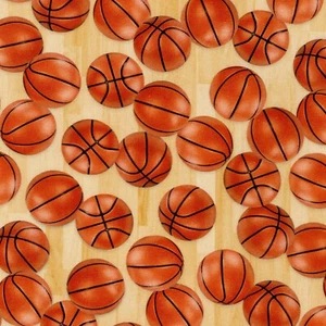 Stoff Basketballplatz auf Kaufman Baumwolle 1/4 Yard 3714 - Bild 1 von 1