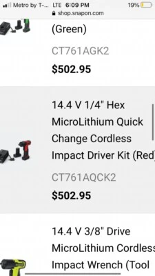 Bran new 1/4 red snap on 14.4 quick release impact drill  - Image 1 of 4