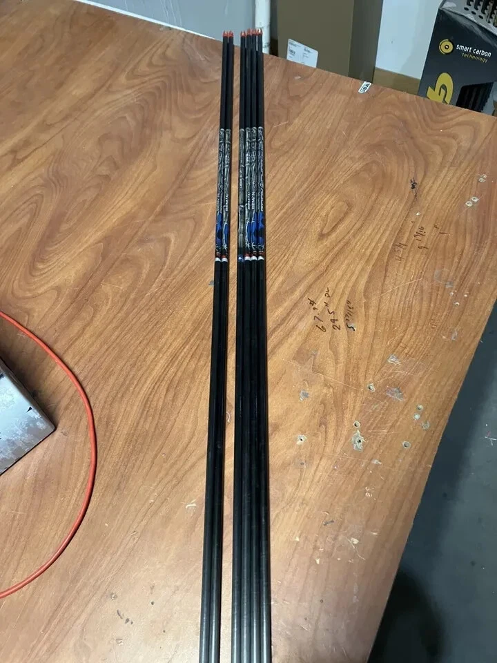 6 Easton Beman Pork Chop 300 Bare Shafts Arrows 1/2 Dozen - Image 1 of 3