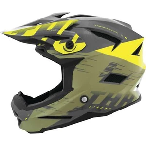 THH Helmets T-42 BMX Xtreme Helmet Khaki/Yellow, Small 647931 - Picture 1 of 3