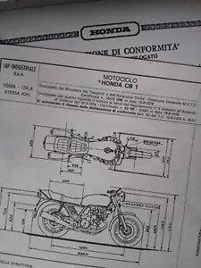 Moto honda CB 1000 1978 Tarjeta Original Homologado Asi Fmi - Imagen 1 de 5