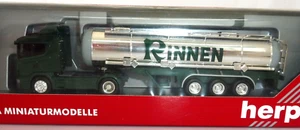 CAMION DE LIVRAISON CITERNE RINNEN HERPA HO 1/87 SCANIA 124 NEUF BOITE D'ORIGINE - Imagen 1 de 2