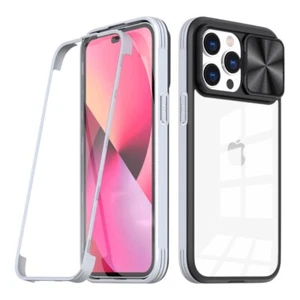 For iPhone 14 Pro Case Full Body Protective Cover with Slide Camera Lens Gray - Picture 1 of 1