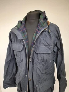 Penfield Coat 60/40 Parka Jacket Medium Waterproof Windbreaker Black Navy - Picture 1 of 7