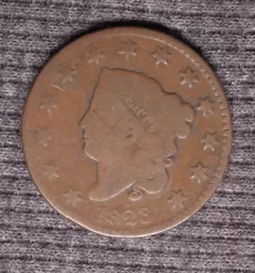1823 Krönchen Matronenkopf großer Cent STICHTAG 1c. Cc1 - Bild 1 von 2