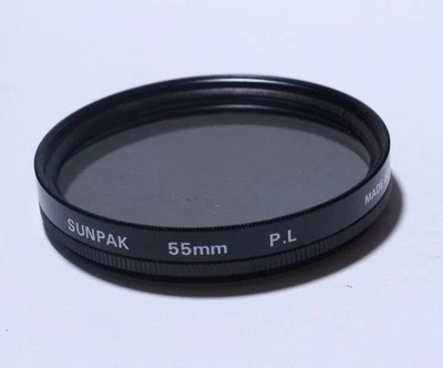 Used Lens Filter: B21907 Sunpak 55mm PL JAPAN   - Image 1 of 2