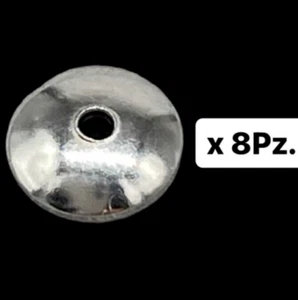 8 Dischi dischetti raccordo cappucci coppette argento 925 semilavorato fai da te - Foto 1 di 8