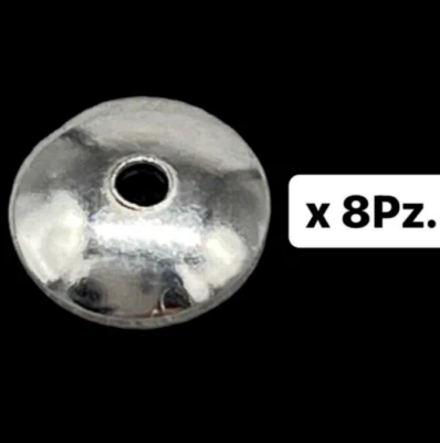8 Dischi dischetti raccordo cappucci coppette argento 925 semilavorato fai da te - Immagine 1 di 4