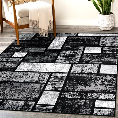 RUGS AREA RUGS 5x7 AREA RUG CARPETS MODERN LARGE BEDROOM GRAY LIVING ROOM RUGS - Image 1 of 4