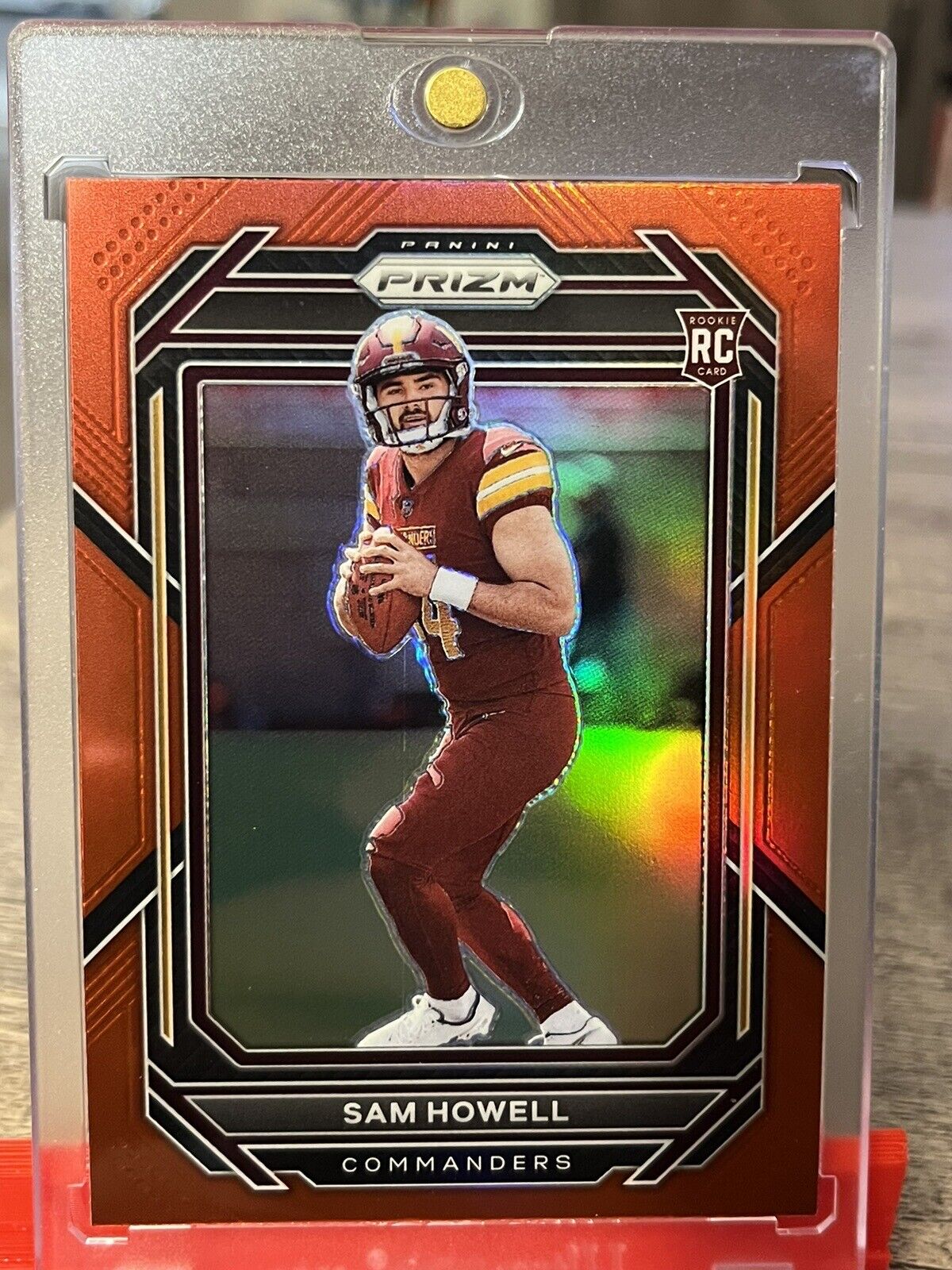 2022 Panini Prizm Red Retail Prizm Sam Howell Rookie #306 SSP Color Match Clean