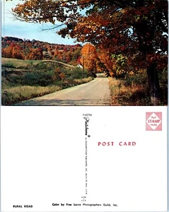 Rural Road, Autumn, Vermont? Vintage PC - Picture 1 of 1