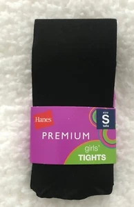 New Girl's Hanes 2 Pack Black Premium Tights size S Fits 36-54 lbs - Picture 1 of 2