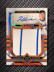 2023 Topps Tribute Tom Glavine Auto Relic #03/50 New York Mets Earned Stripes GU - Picture 1 of 2