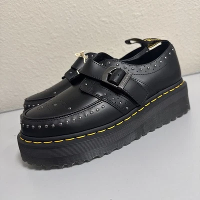 Dr. Martens Ramsey Quad Stud Monk Strap Creeper Shoe Boot Platform Men 7 Women 8 - Image 1 of 4