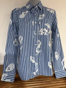 Style & Co Women’s Striped And Floral Print Button Up Blouse Sz S Retail $59.50 - Picture 1 of 5