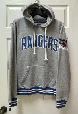 47 Brand Men's Large New York Rangers Hoodie Hooded Sweatshirt Patch Embroidered - Image 1 of 4